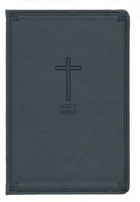Men - NKJV Large Print Thinline Bible - Charcoal
