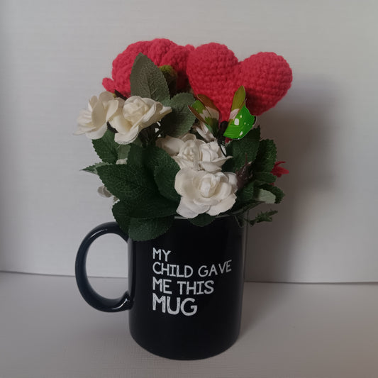 Crochet Flower Mug - My child gave me this