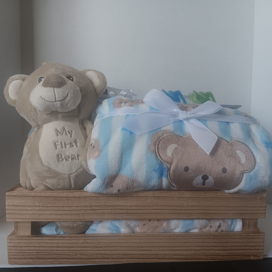 Baby Basket - Boy - My 1st Bear