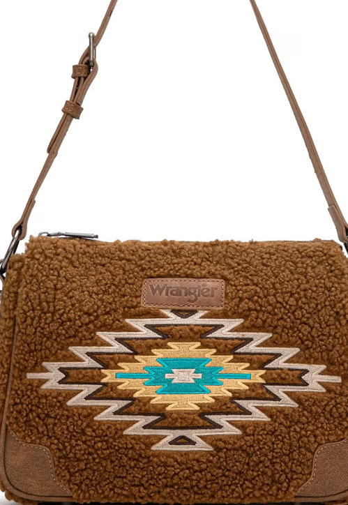 Ladies - Accessories - Wrangler Crossbody - Aztec Sherpa